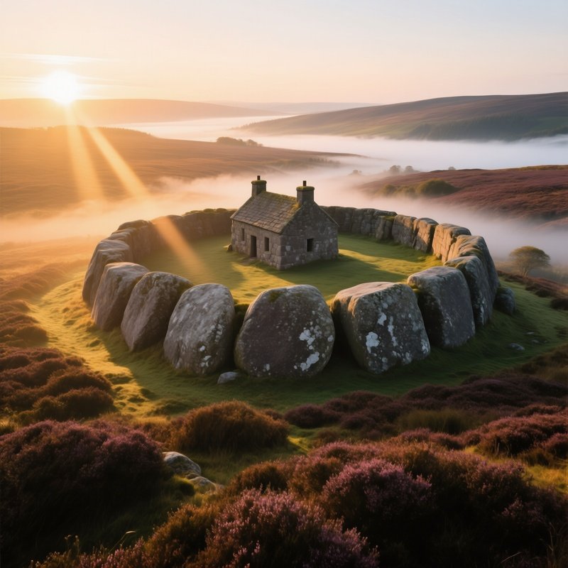 Ancient Stone Ring Fort Residence Dawn