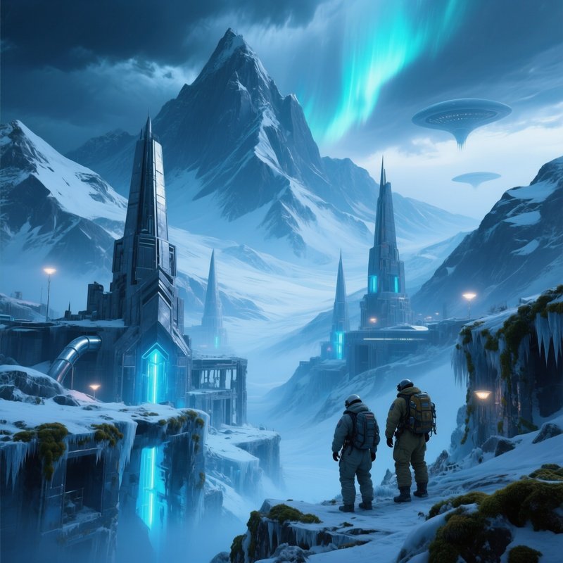 Antarctic Mountain Alien City