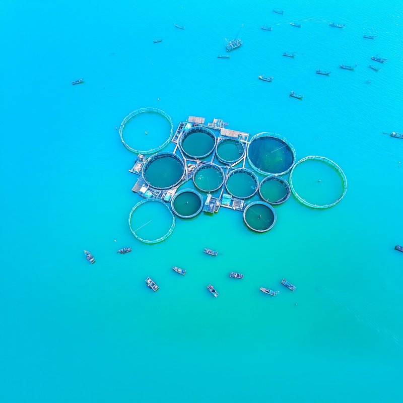 Aquaculture Farm In A Marine Environment Aquaculture Marine