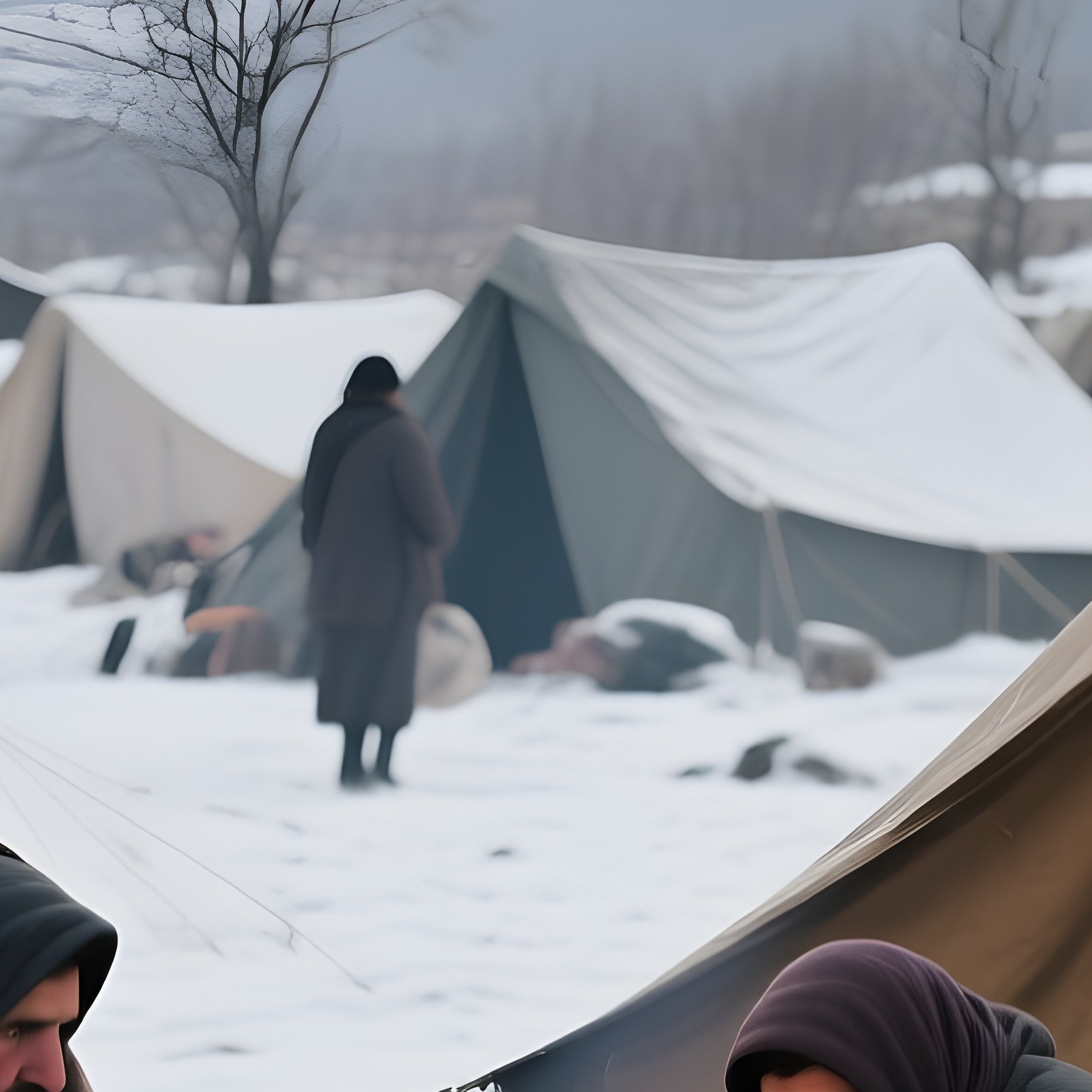 Armenian Earthquake Survivors Winter Tents 1989 - Full Resolution Quality Preview