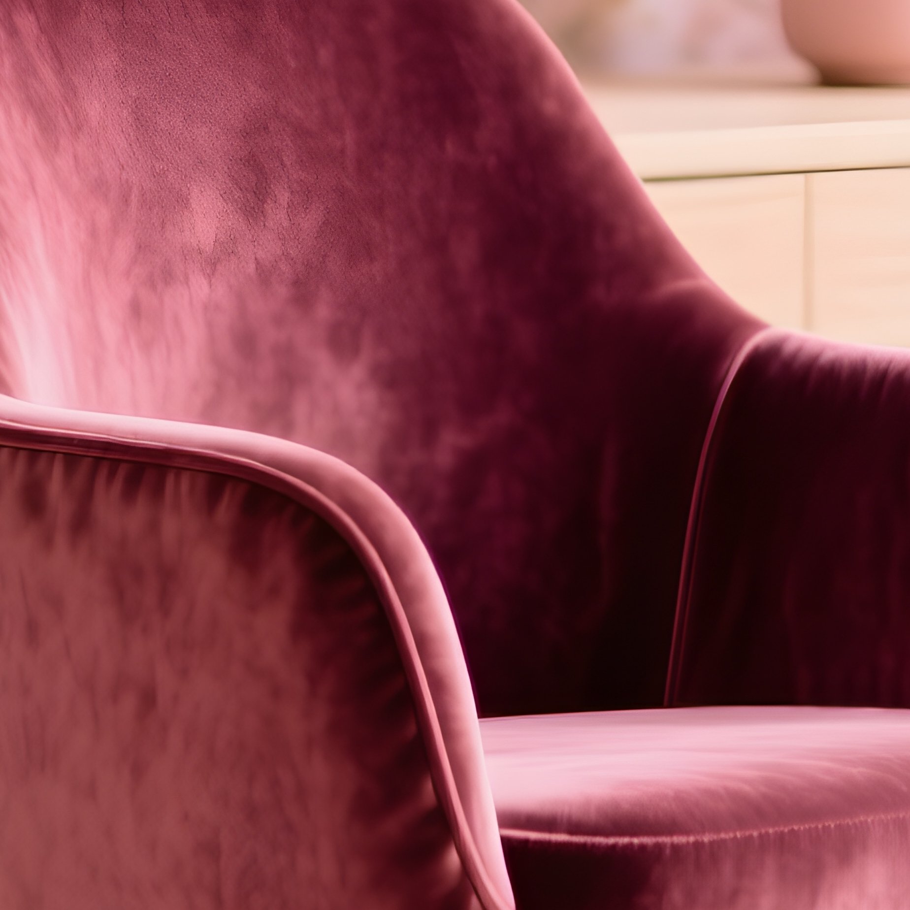 Armless Chair Stylish Velvet Gold Wheels Feminine Home Office - Full Resolution Quality Preview