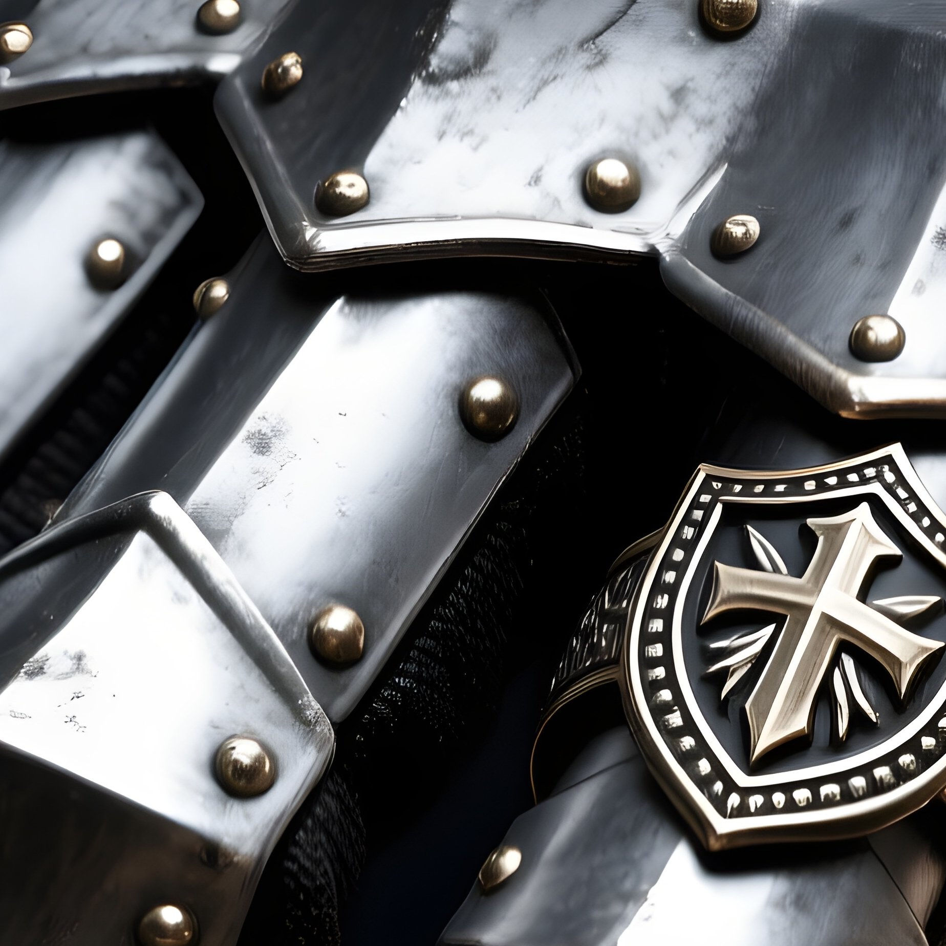 Armor Ring Knight Armor Silver Full Finger - Full Resolution Quality Preview