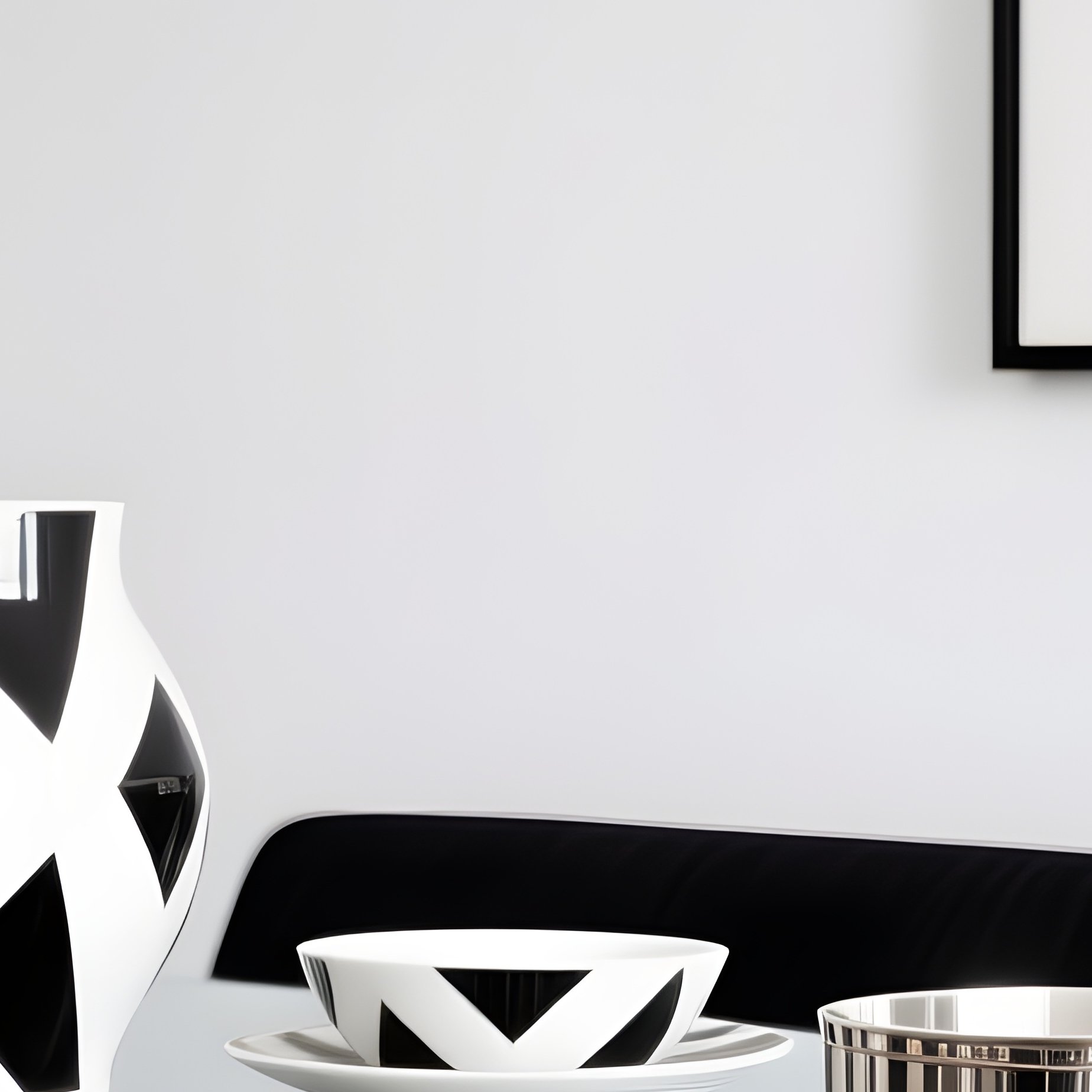 Art Deco Tableware And Antiques In Modern Home - Full Resolution Quality Preview