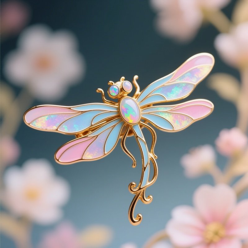 Art Nouveau Dragonfly Brooch