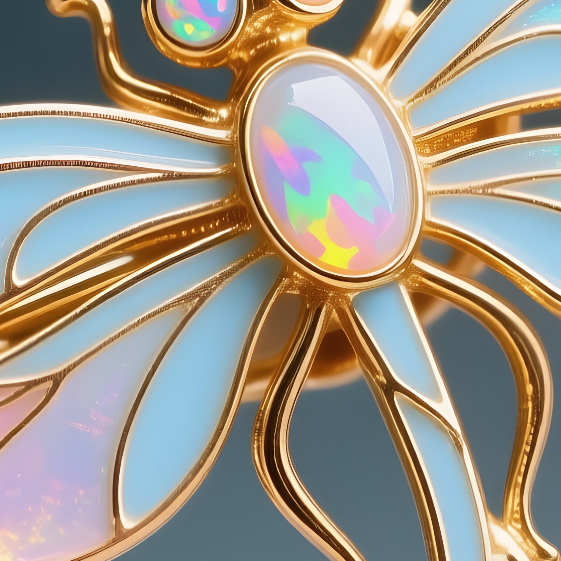 Art Nouveau Dragonfly Brooch - Full Resolution Quality Preview