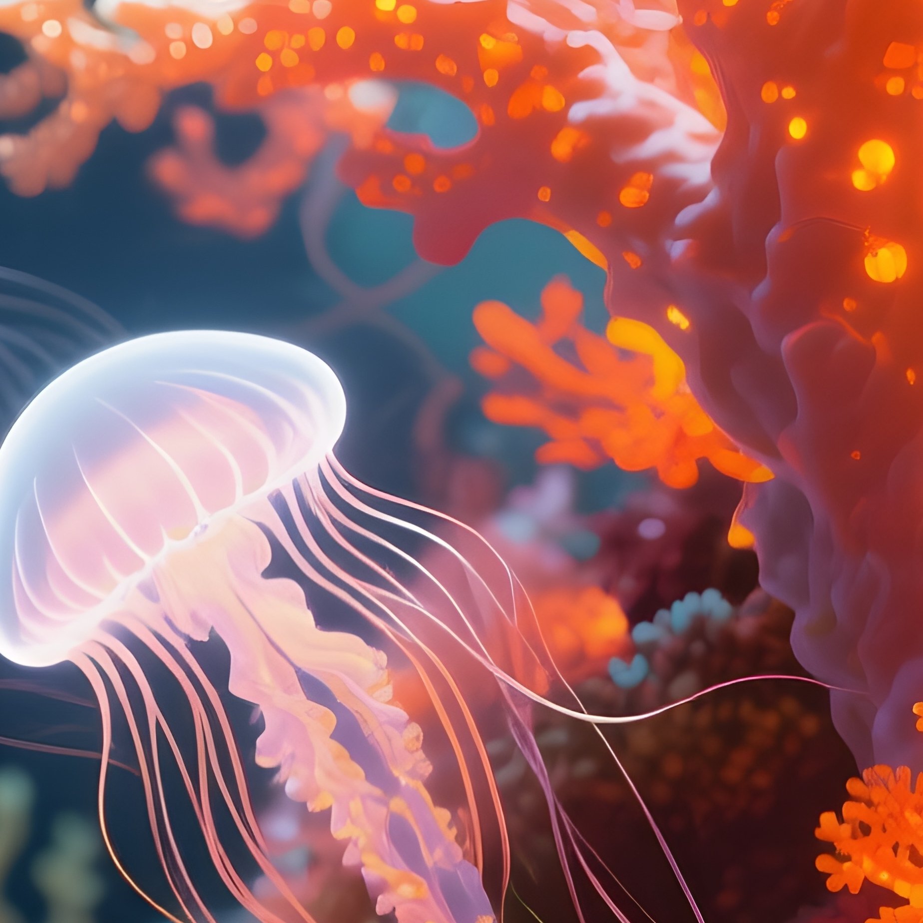 Artificial Coral Reef With Plankton Storm - Full Resolution Quality Preview