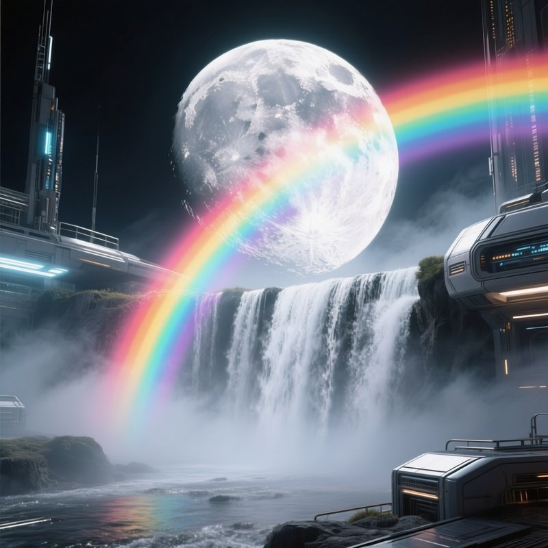Artificial Lunar Rainbow Science Fiction