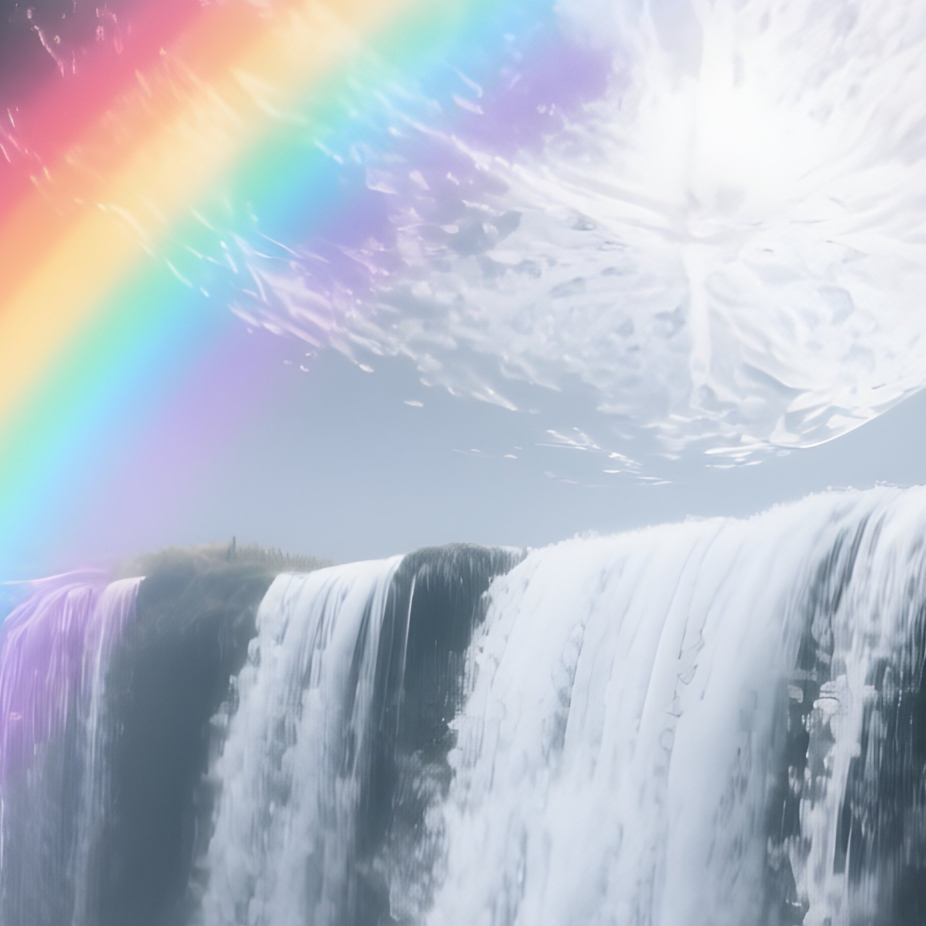 Artificial Lunar Rainbow Science Fiction - Full Resolution Quality Preview