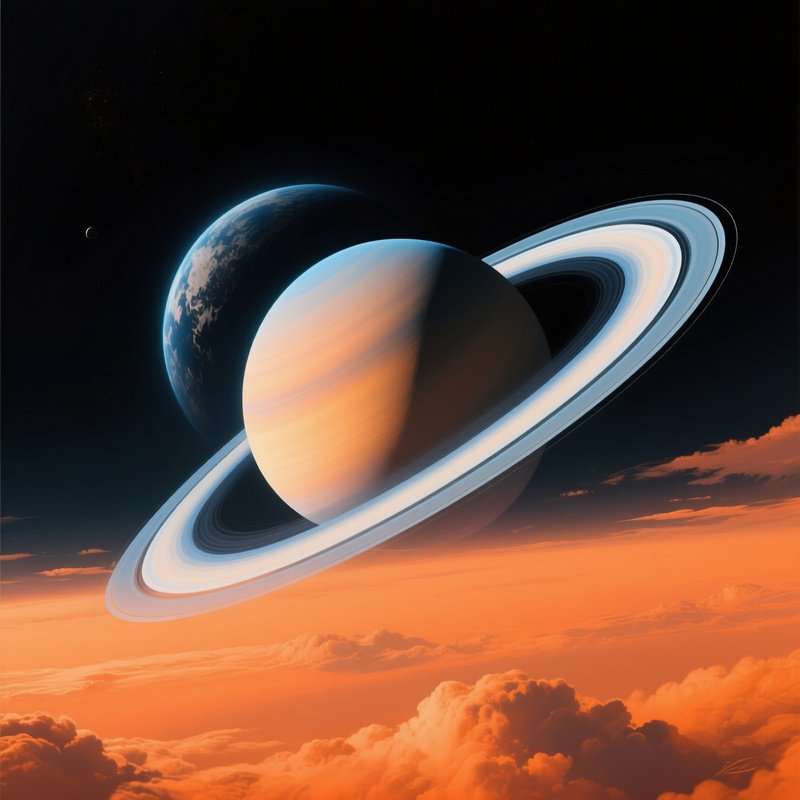 Artificial Saturn Viewed From Titan Surface