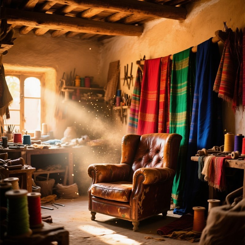 Artisan Workshop Marrakech Leather Chair Silk
