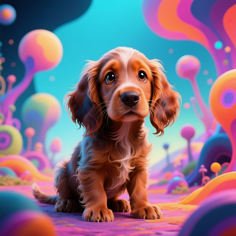 Artistic Irish Setter Digital Art