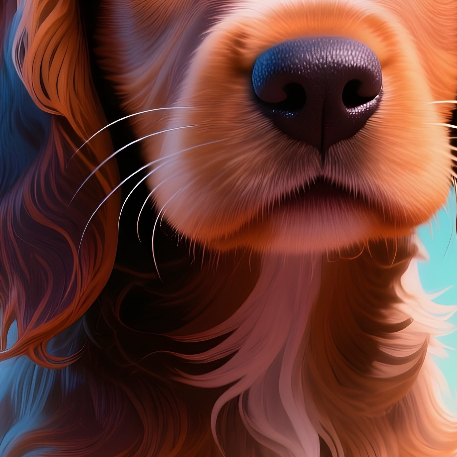 Artistic Irish Setter Digital Art - Full Resolution Quality Preview