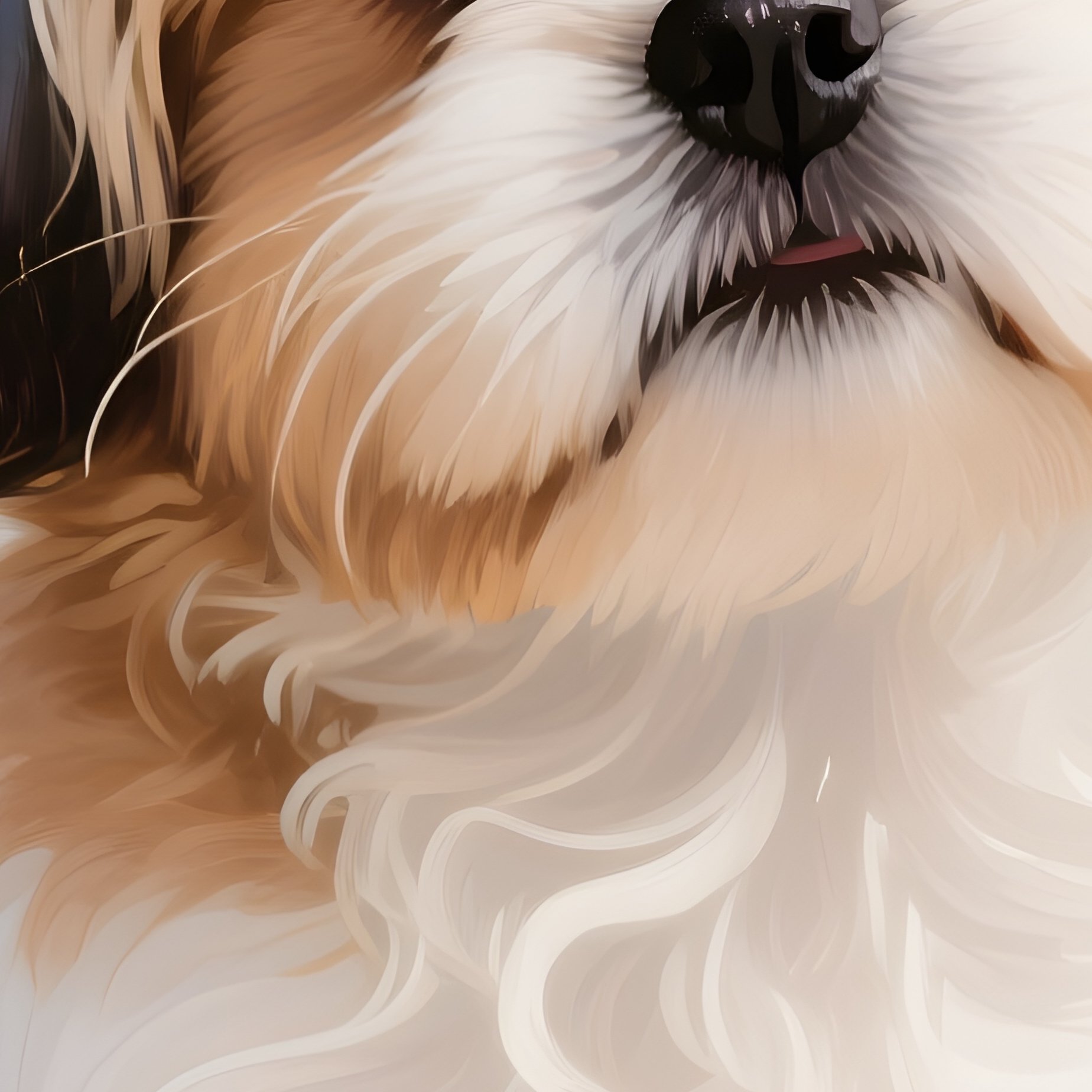 Artistic Painting Of A Shih Tzu Puppy - Full Resolution Quality Preview