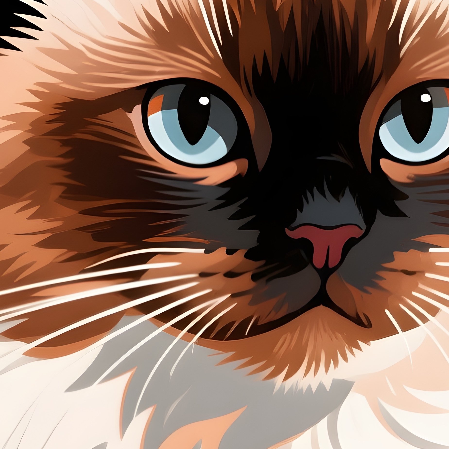 Artistic Turkish Van Head Sticking Out Of Box - Full Resolution Quality Preview