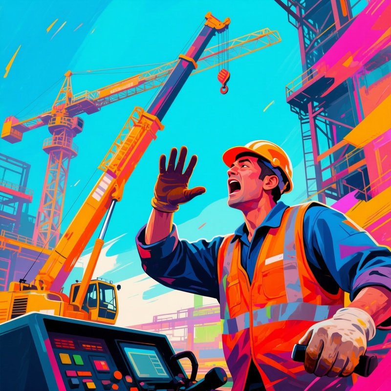 Artistic Worker Signaling To Craneman Hand Gestures