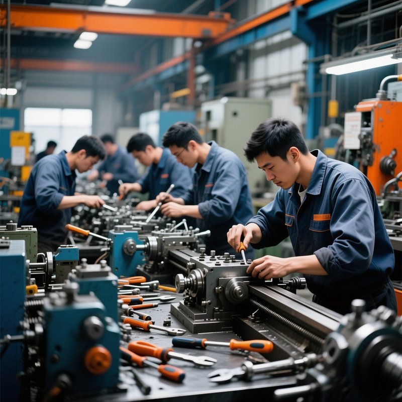 Assembly Workers With Tools