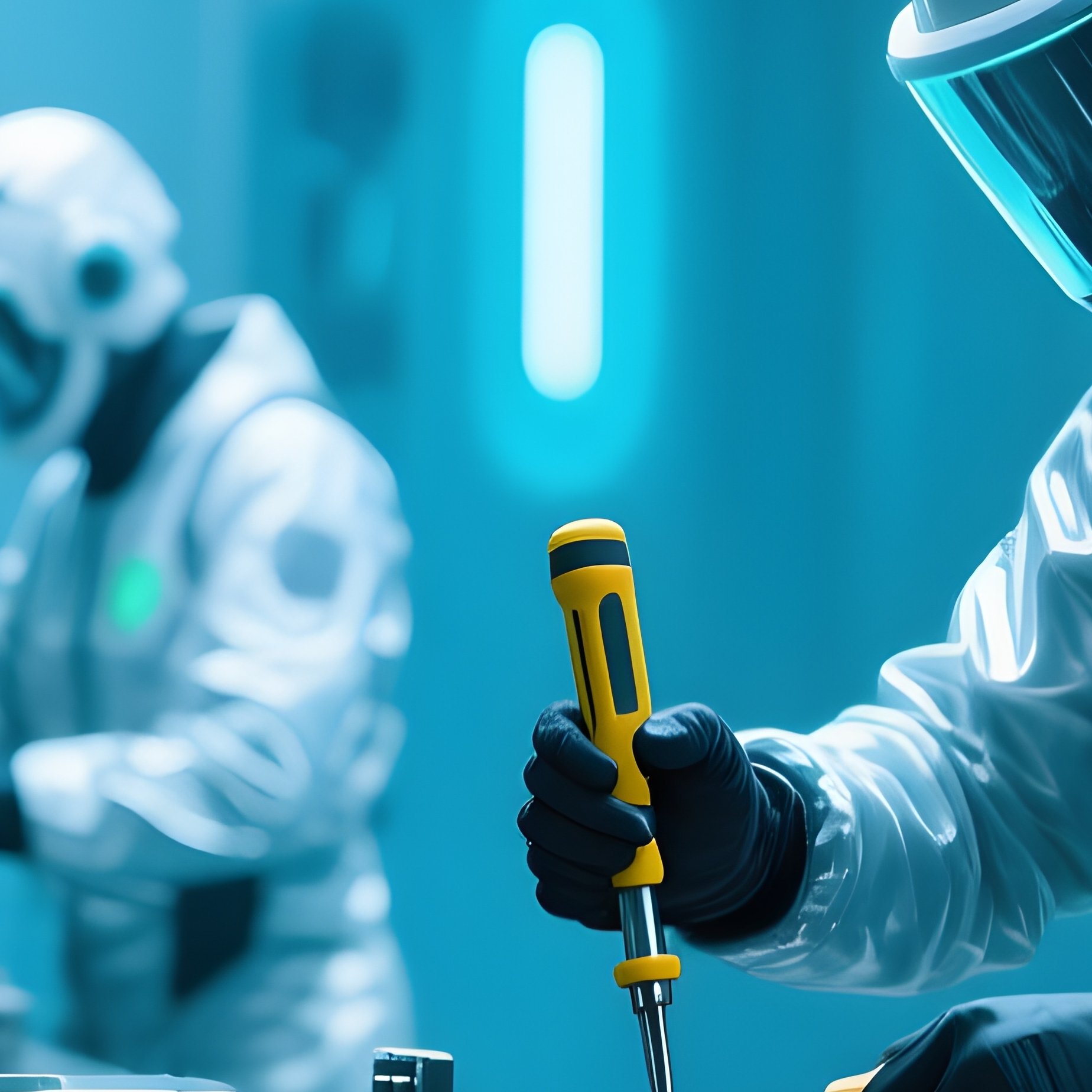 Assembly Workers With Tools Science Fiction - Full Resolution Quality Preview