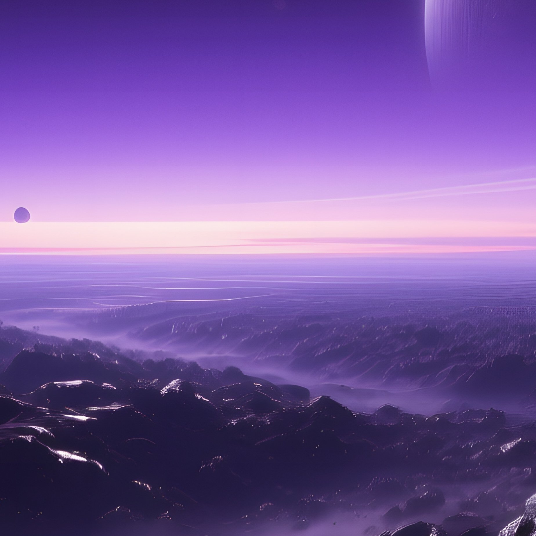 Asteroid Belt Twilight Sky - Full Resolution Quality Preview