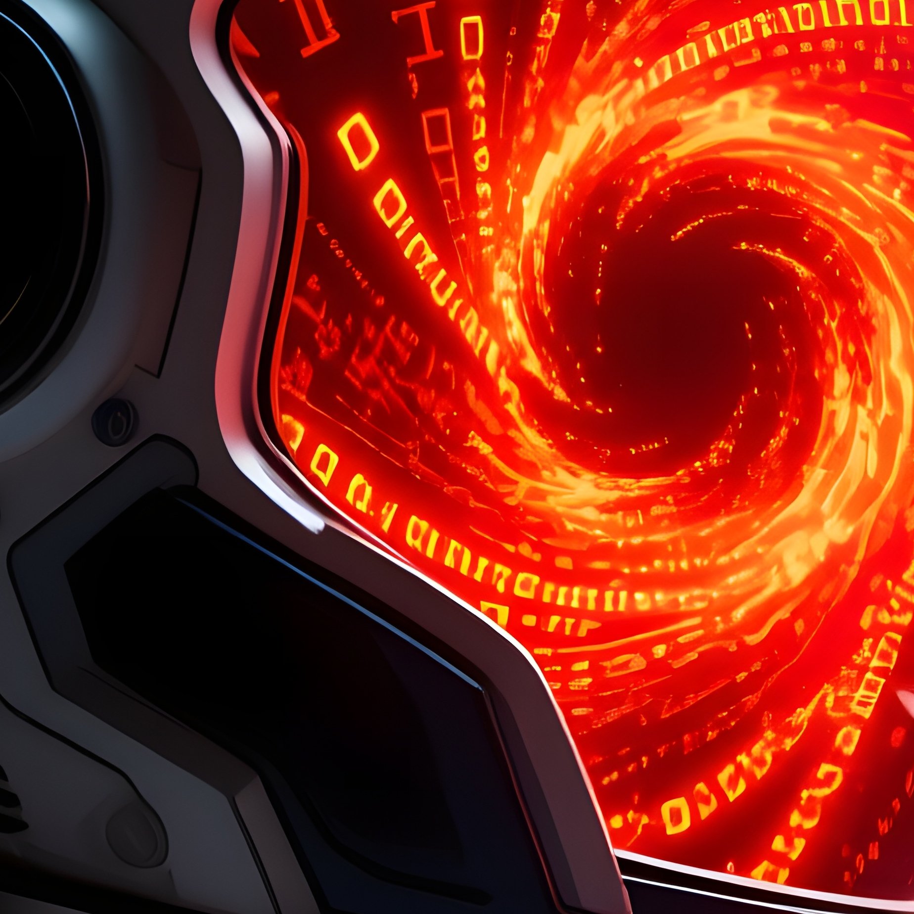 Astronaut Helmet Reflection Virus Code - Full Resolution Quality Preview