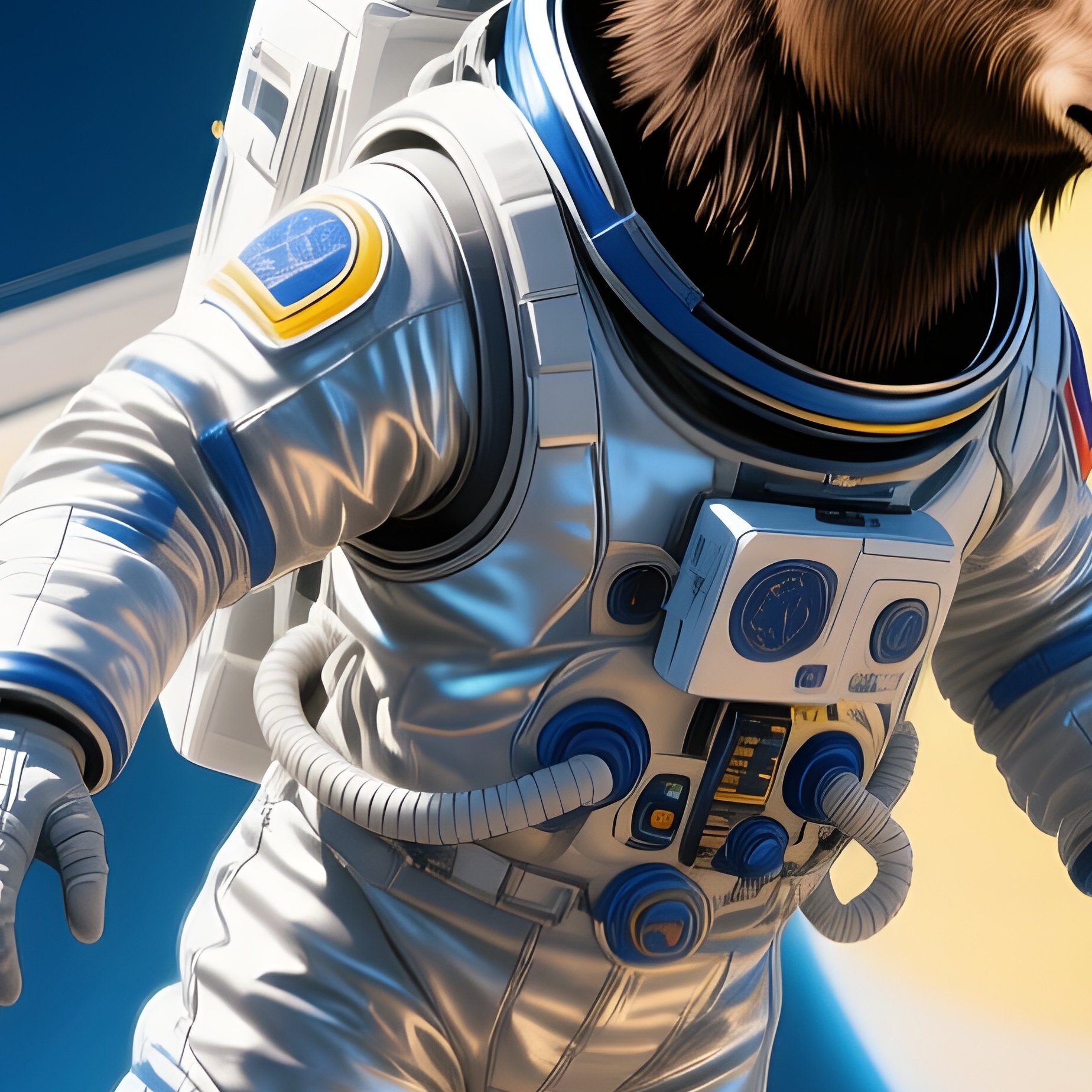 Astronaut Moose Saturn Crazy - Full Resolution Quality Preview