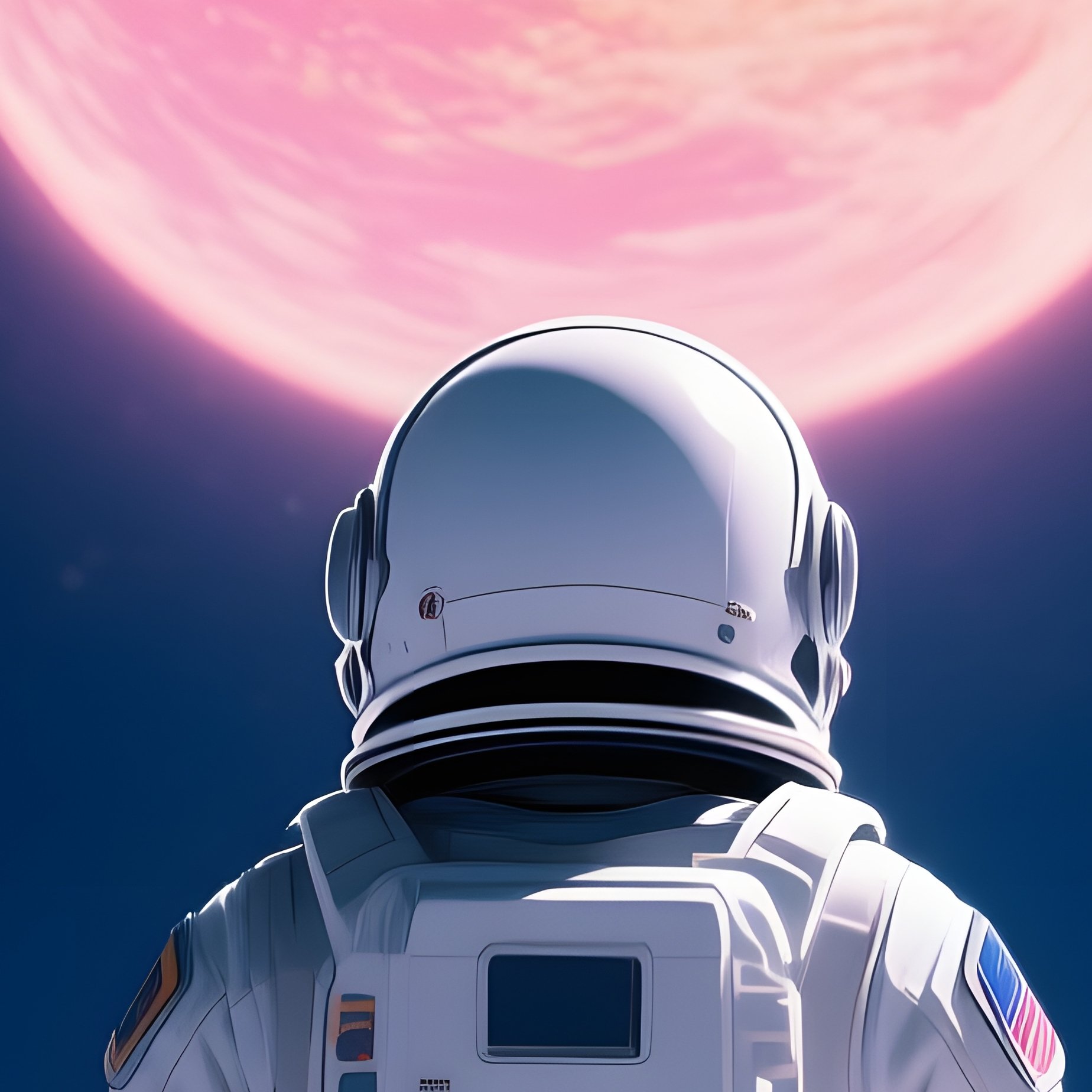 Astronaut Sitting On A Celestial Body Astronaut Space - Full Resolution Quality Preview