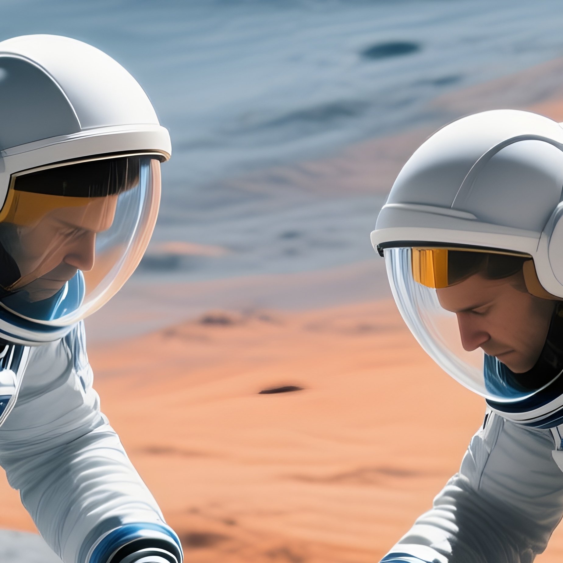 Astronauts Collecting Samples In Space - Full Resolution Quality Preview