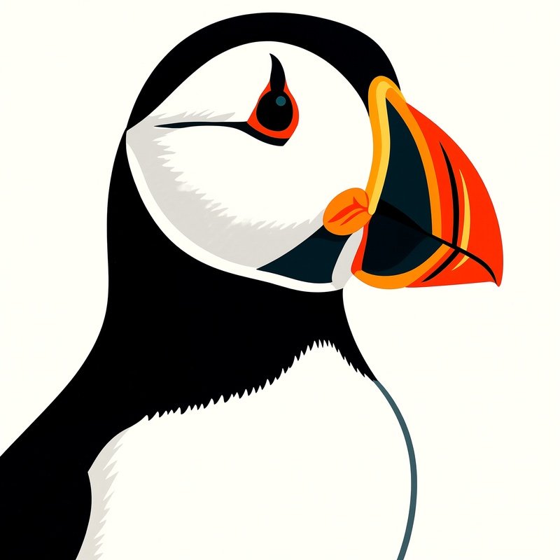 Atlantic Puffin Artistic Portrait