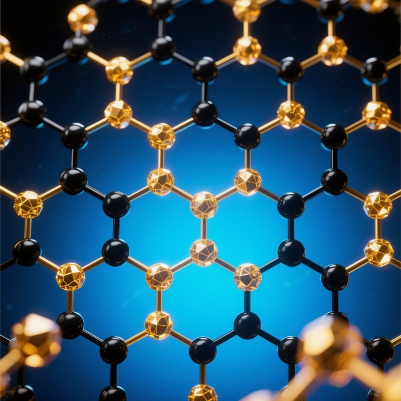 Atomic Structure Of Tungsten Carbide Crystal Lattice