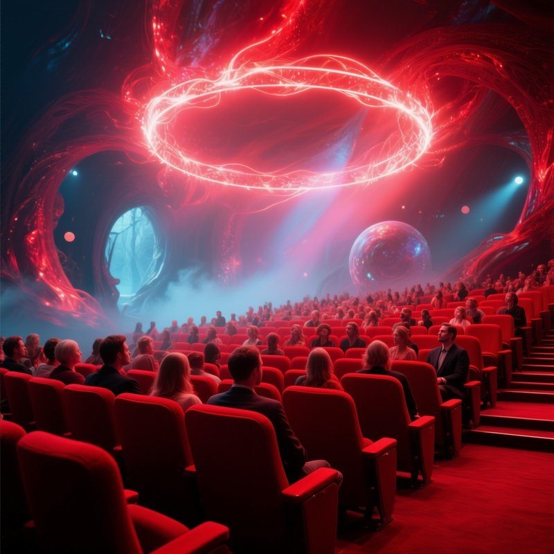 Audience Clapping In Red Seats Ring Glow Fantasy