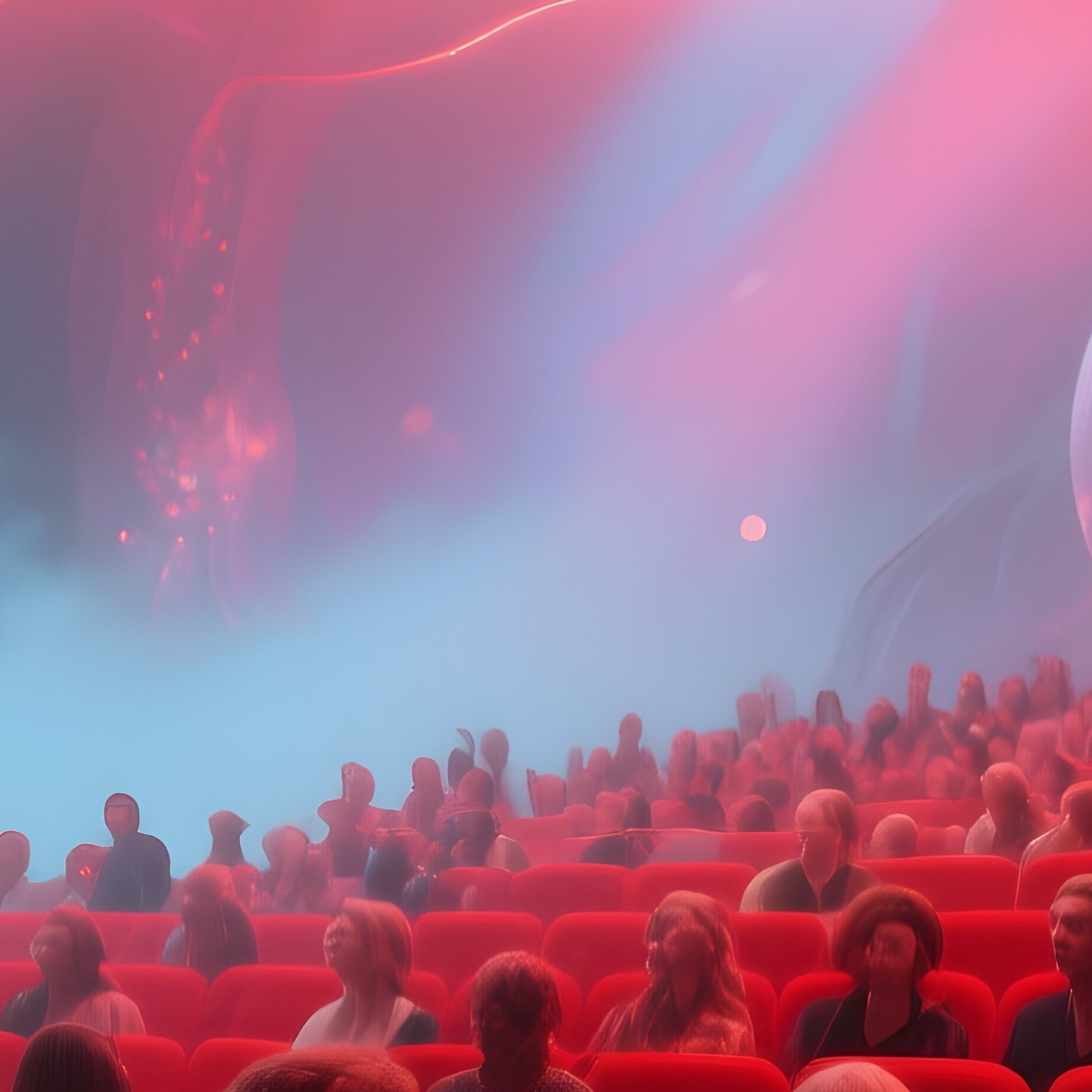 Audience Clapping In Red Seats Ring Glow Fantasy - Full Resolution Quality Preview