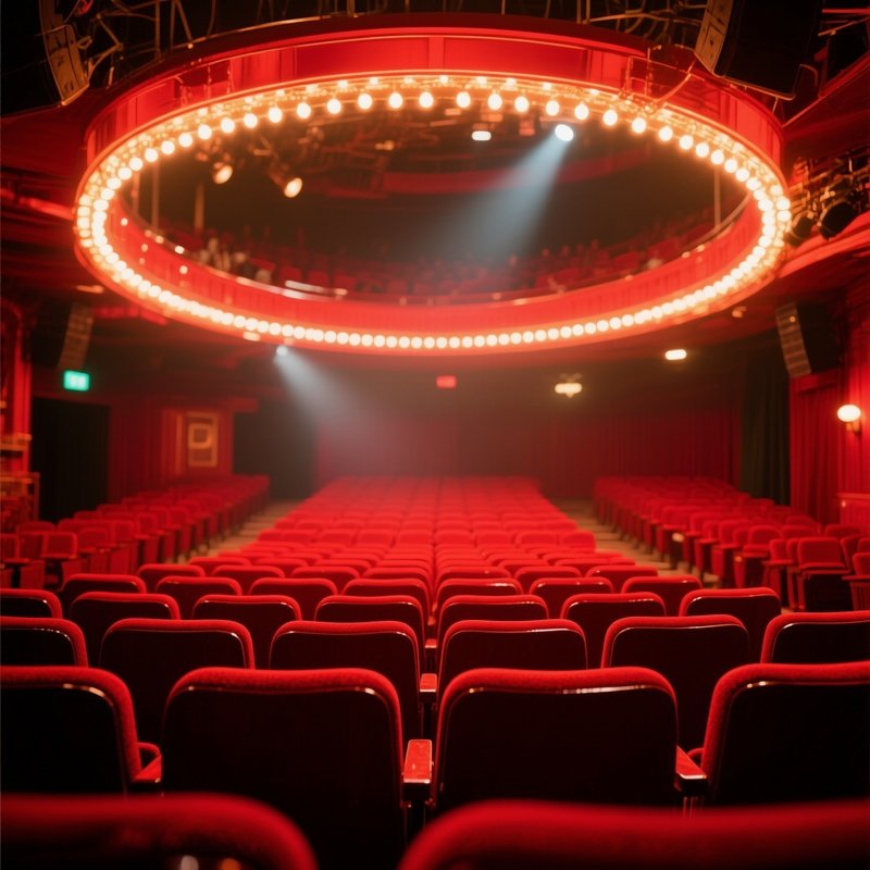 Audience Clapping In Red Seats Ring Glow Nostalgic