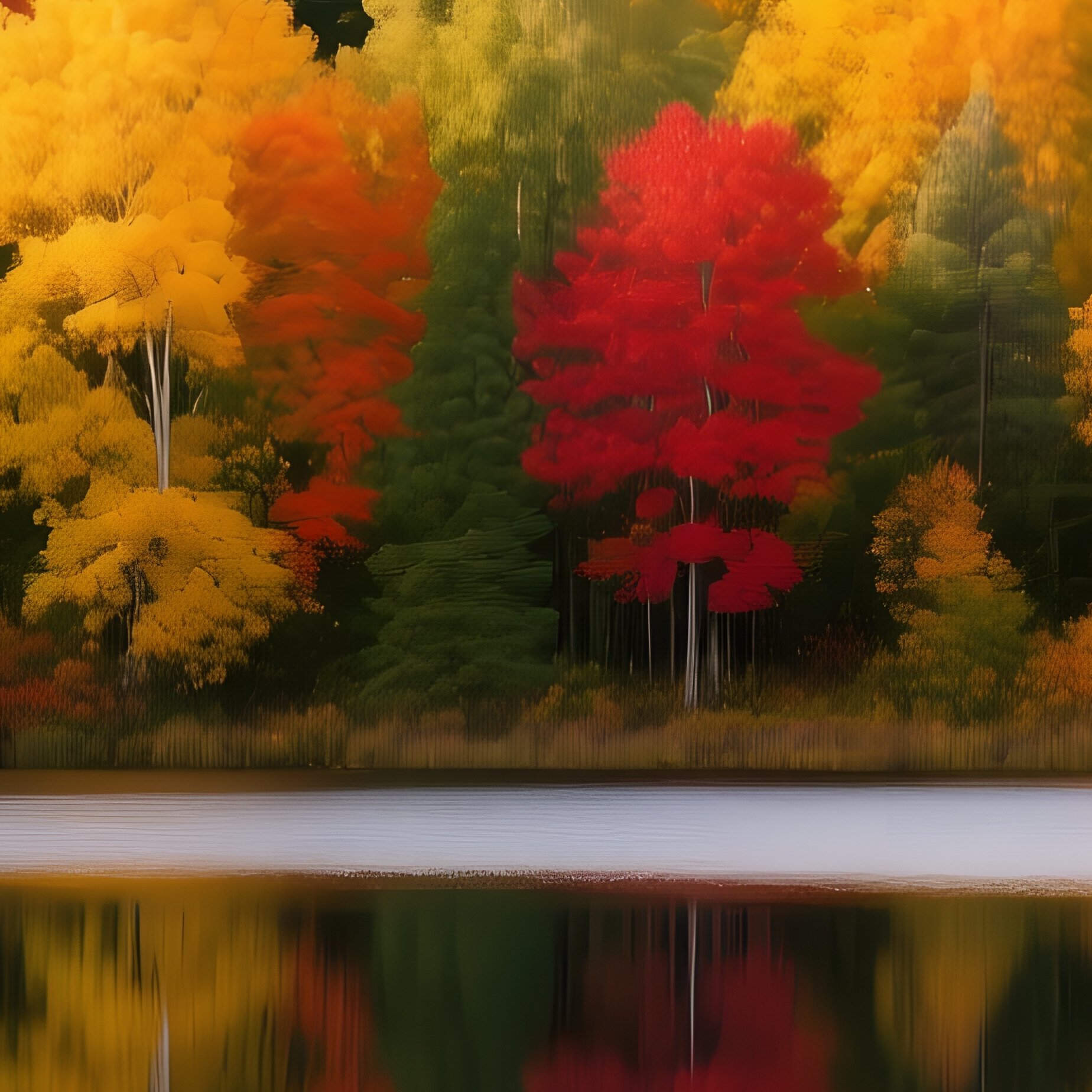 Autumn Forest By A Lake Autumn Forest - Full Resolution Quality Preview