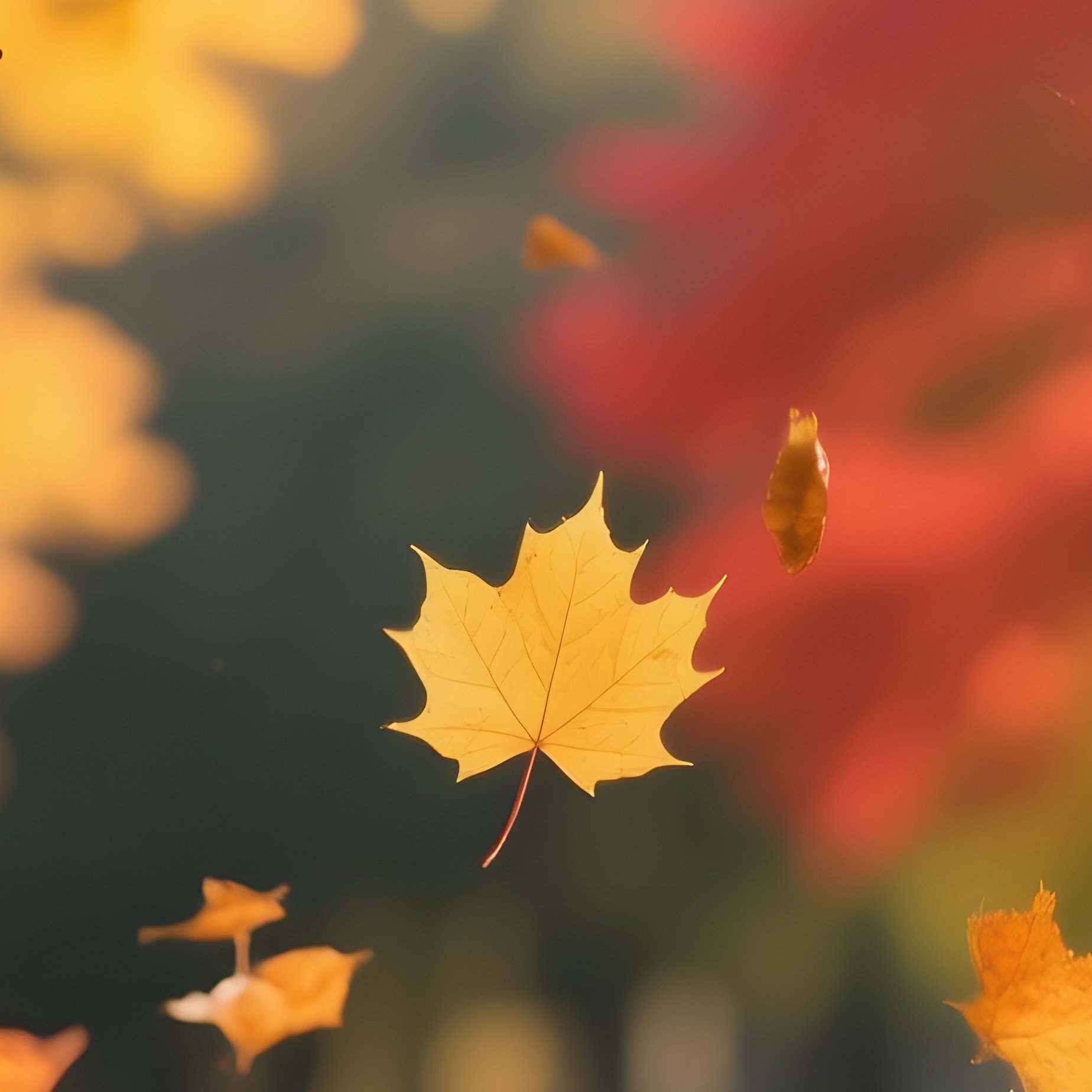 Autumn Leaves Falling In A Park Autumn Leaves - Full Resolution Quality Preview