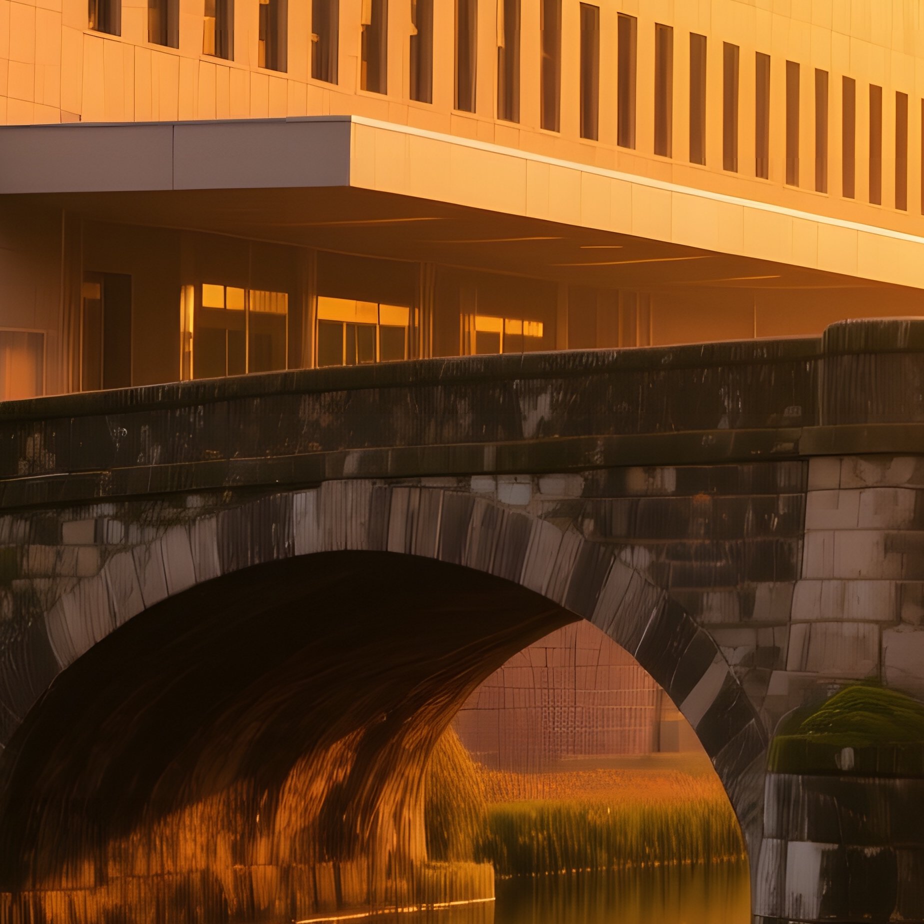 Autumn Sunset Ministry Of Transport Leaves Bridge - Full Resolution Quality Preview