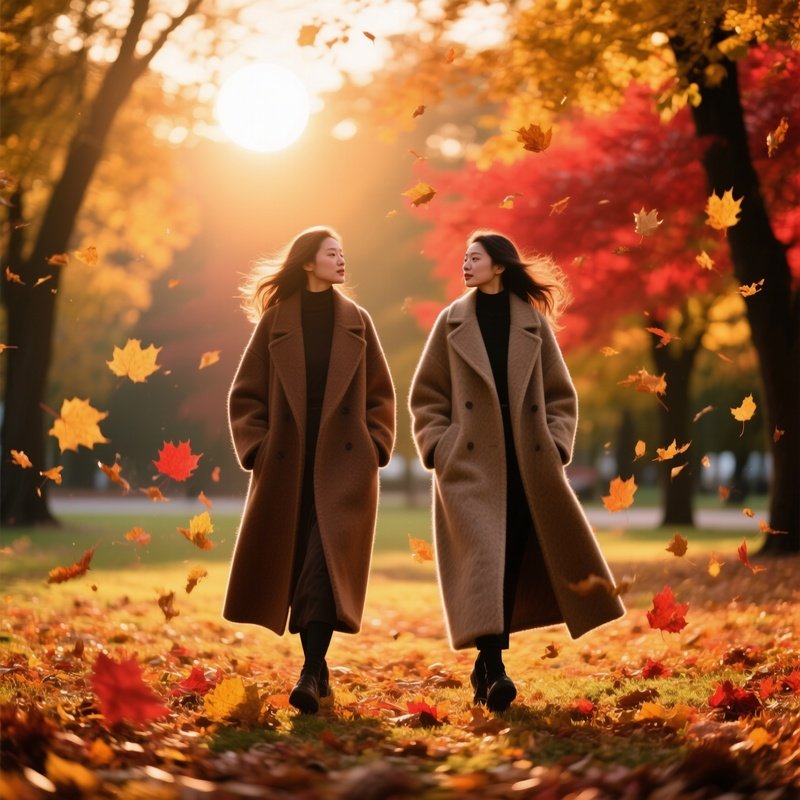 Autumn Walk In Park Photo