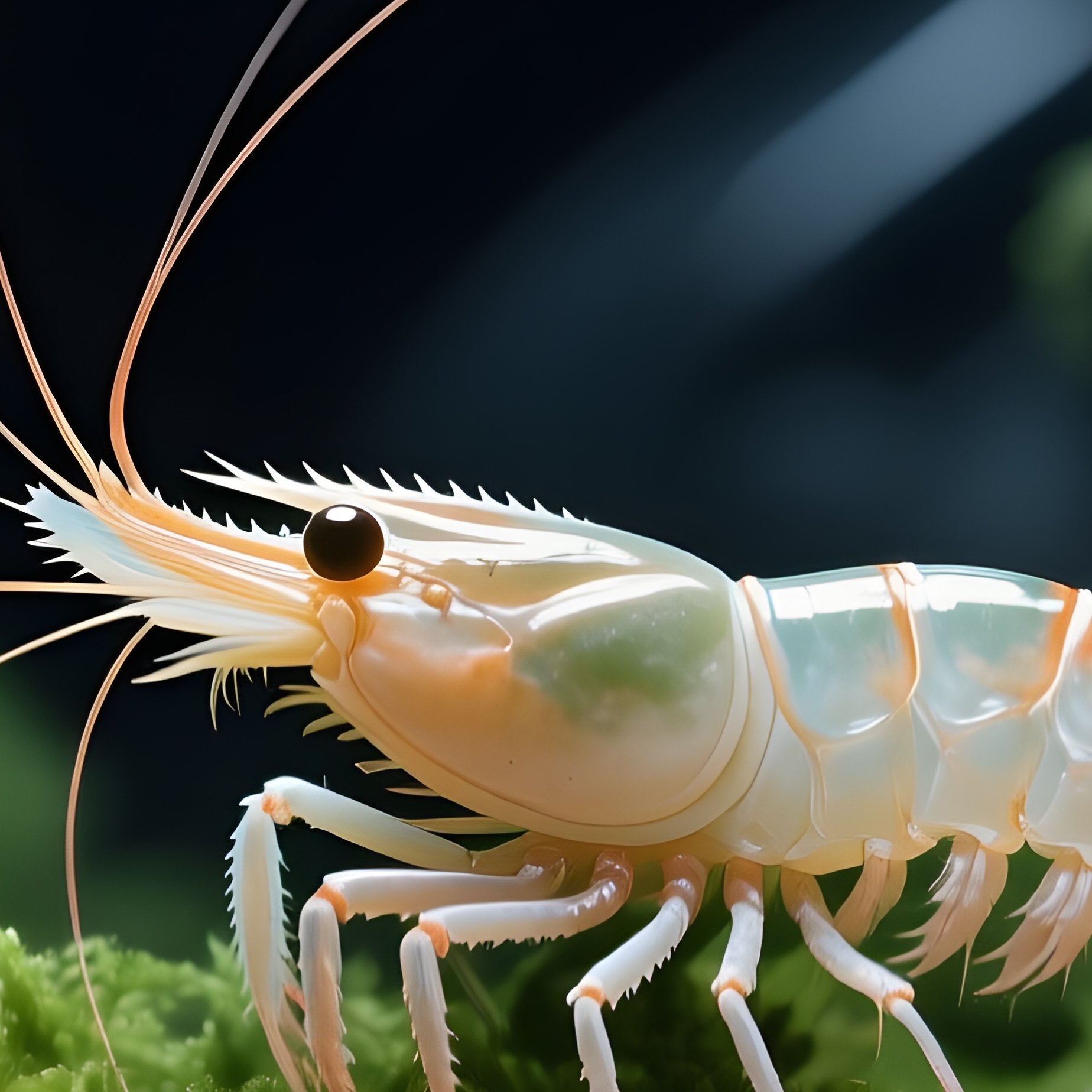Baby Shrimp In Abstract Science Fiction Setting - Full Resolution Quality Preview