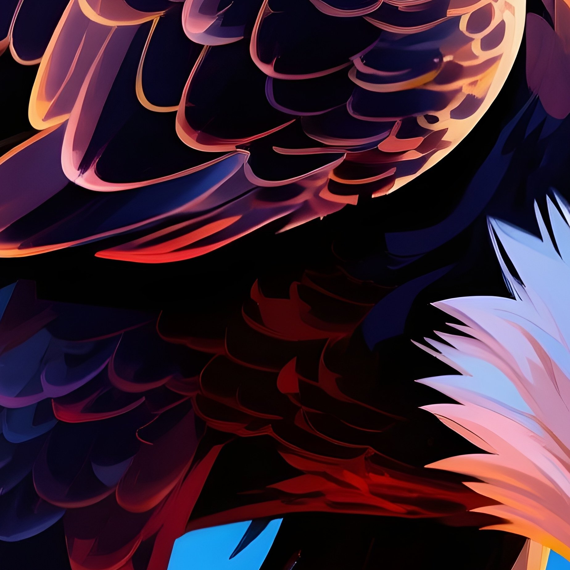 Bald Eagle Playfully Pecking Ground Abstract - Full Resolution Quality Preview