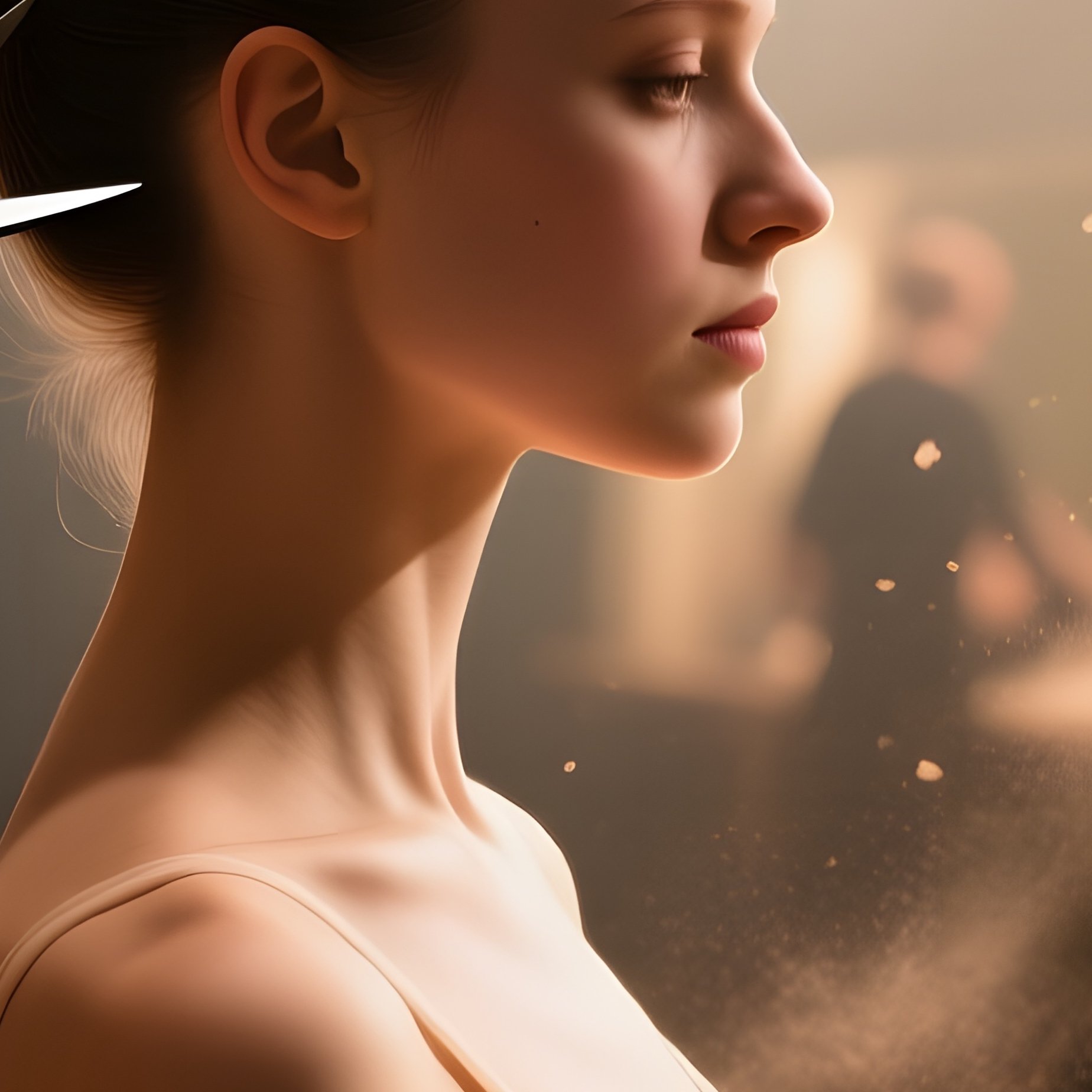 Ballet Dancer Receives Haircut Backstage - Full Resolution Quality Preview