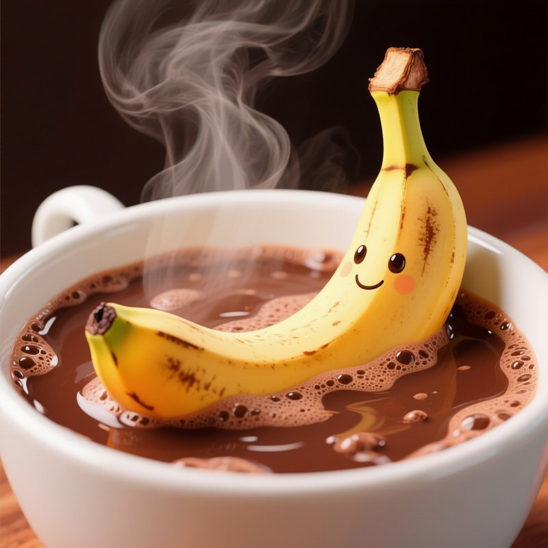 Banana In Hot Chocolate Tub Relaxing