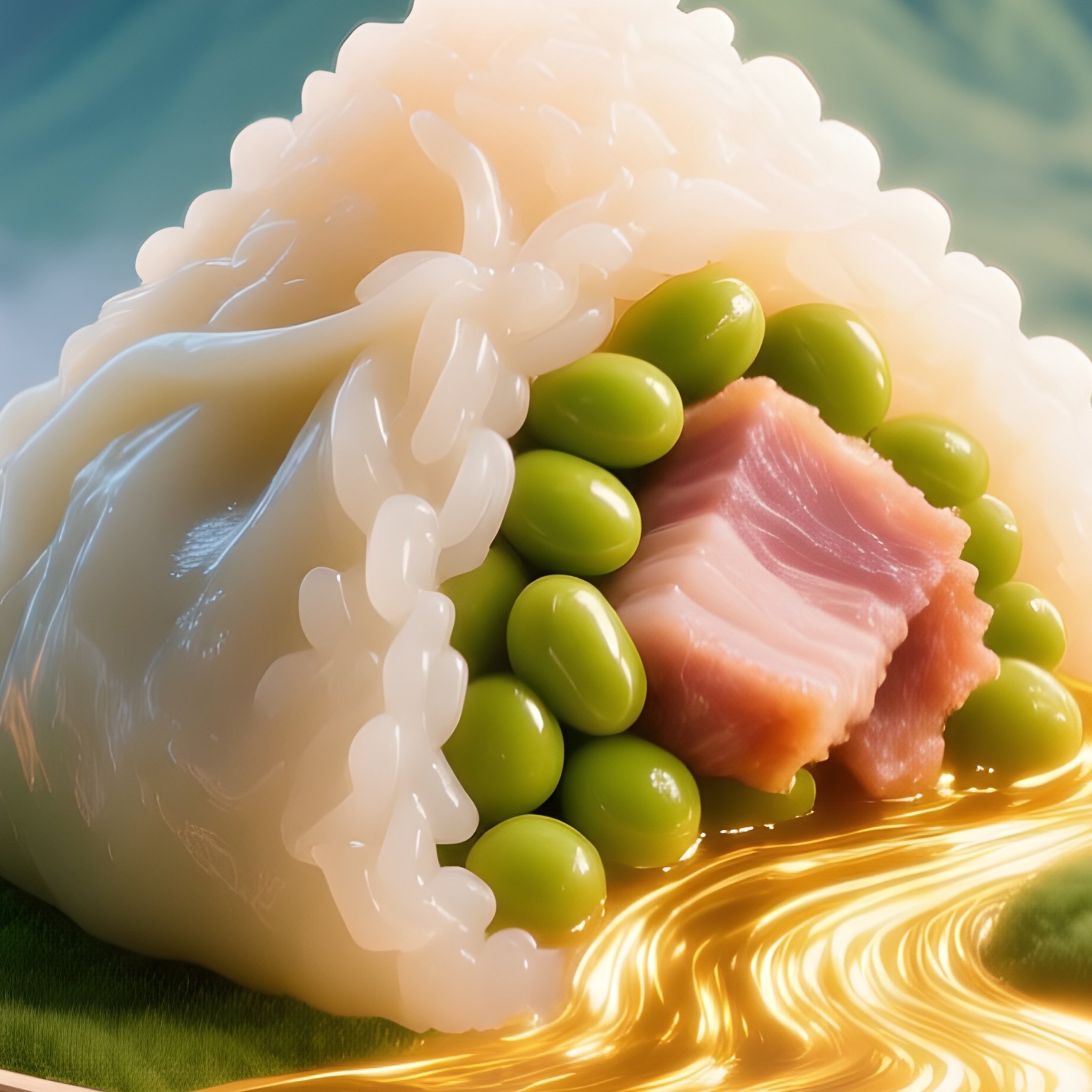 Bánh Ít Steamed Glutinous Rice Dumplings Filled With Mung Bean Or Pork 2 - Full Resolution Quality Preview