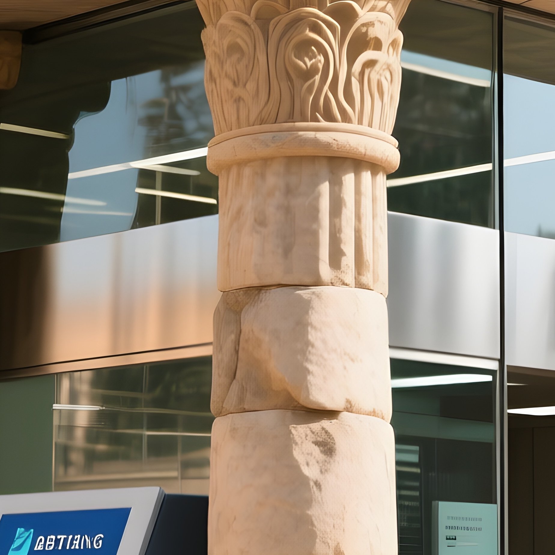 Banking Institution With Ancient Architecture And Modern Tech - Full Resolution Quality Preview