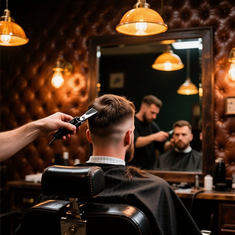 Barbershop Chair Close Up With Fade