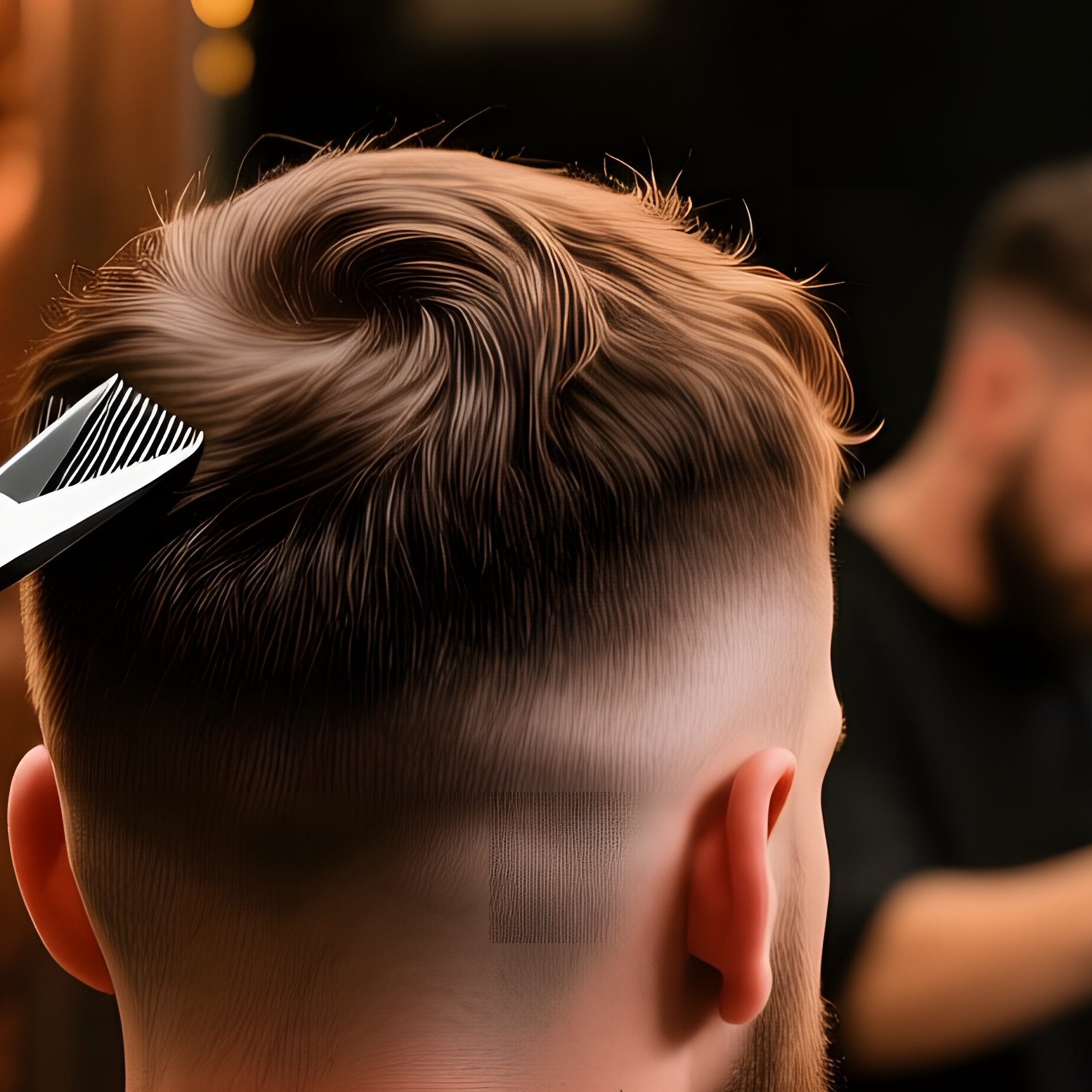 Barbershop Chair Close Up With Fade - Full Resolution Quality Preview