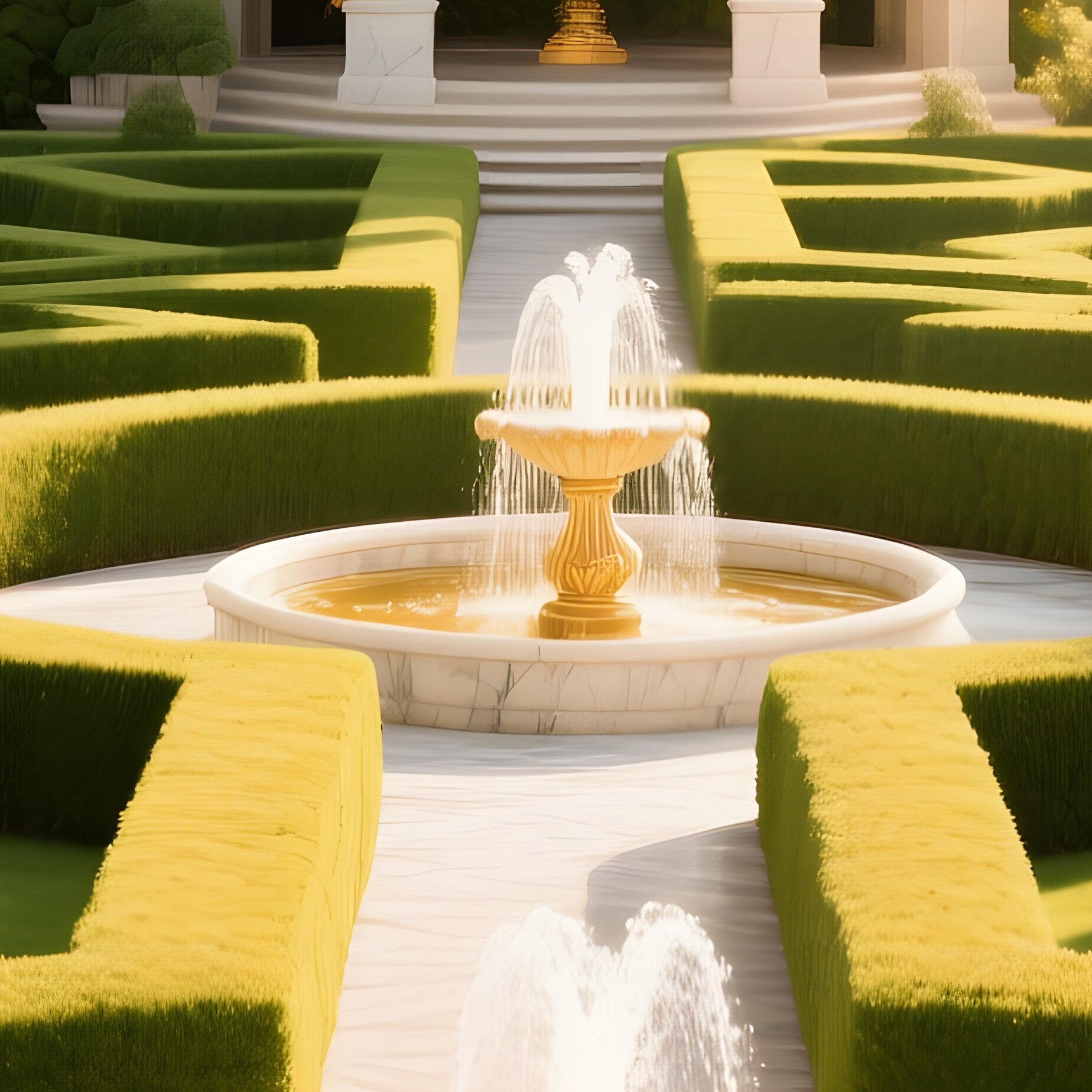 Baroque Garden Maze Midday - Full Resolution Quality Preview