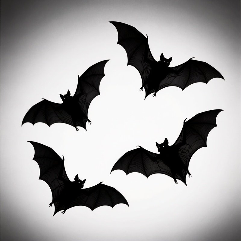 Bats In Flight Bats Silhouette