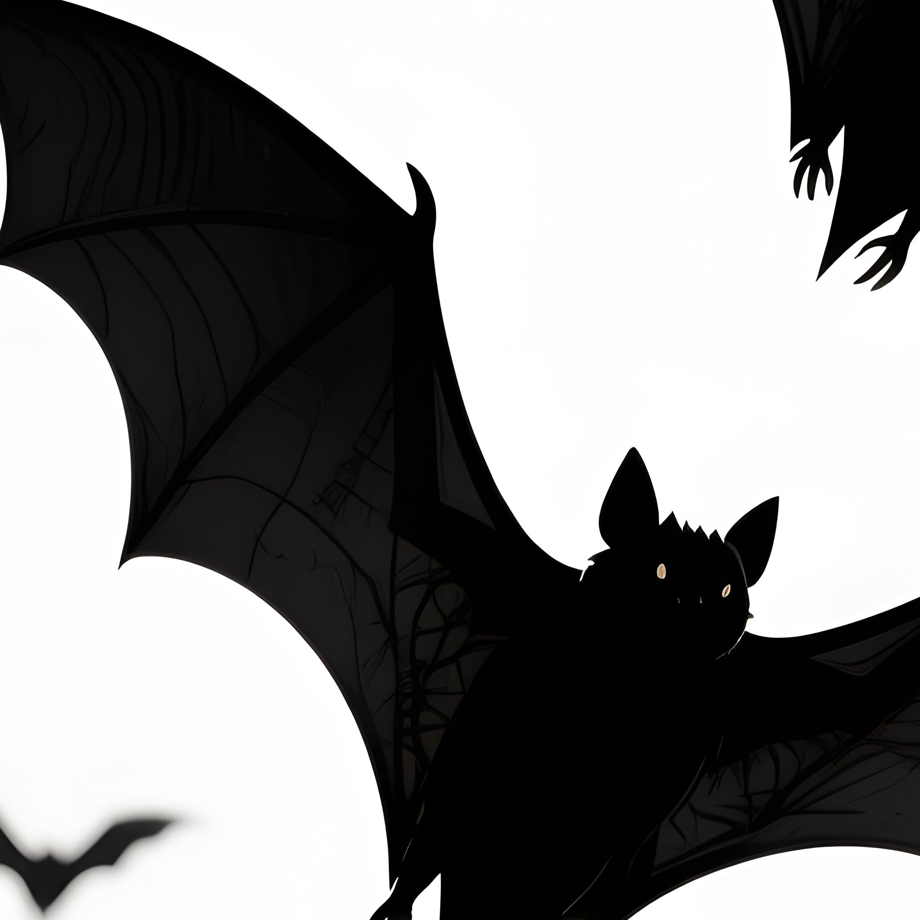 Bats In Flight Bats Silhouette - Full Resolution Quality Preview