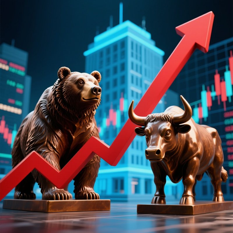 Bear Bull Stock Market Sculpture Conceptual