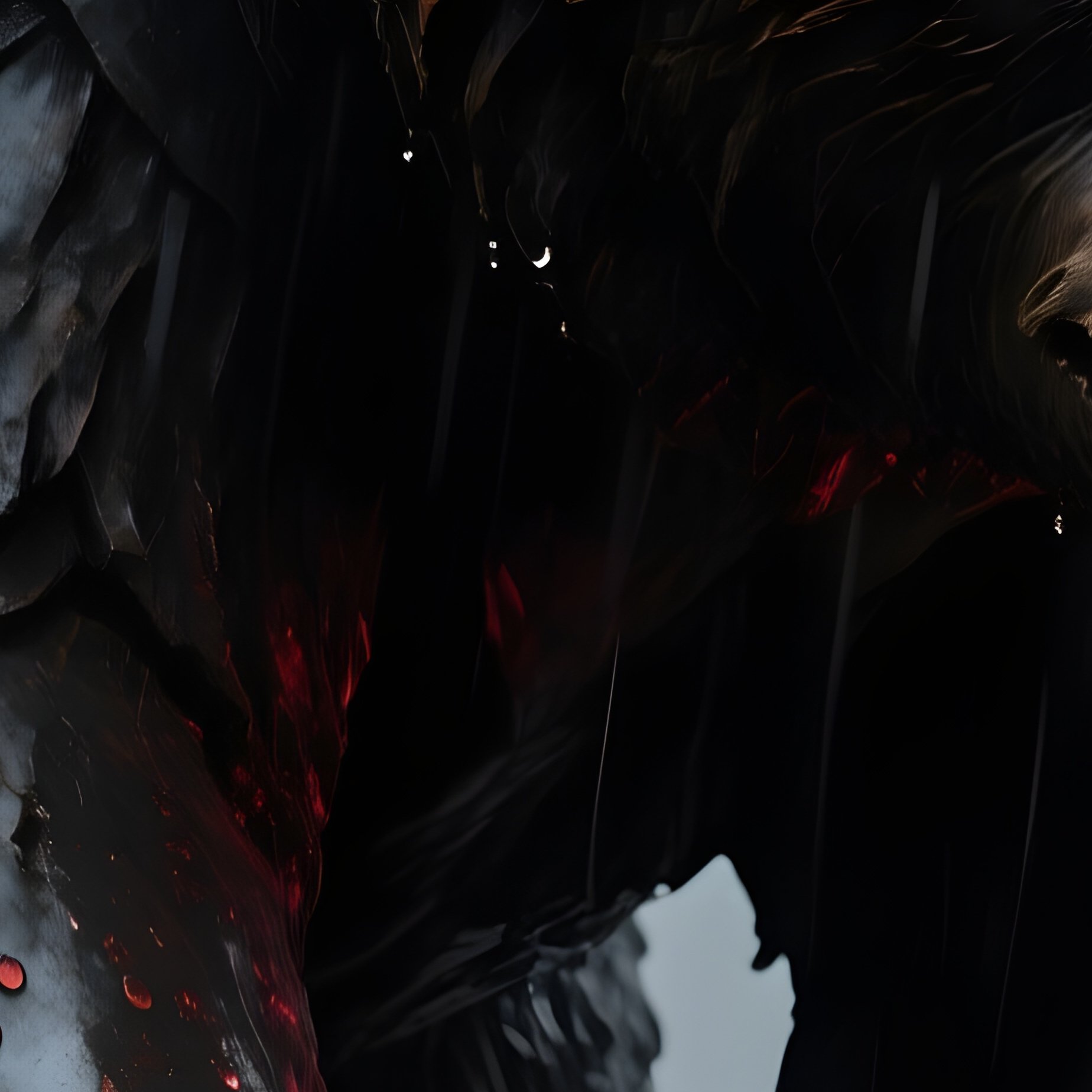 Bear Market Iron Statue Rain Red Arrow - Full Resolution Quality Preview