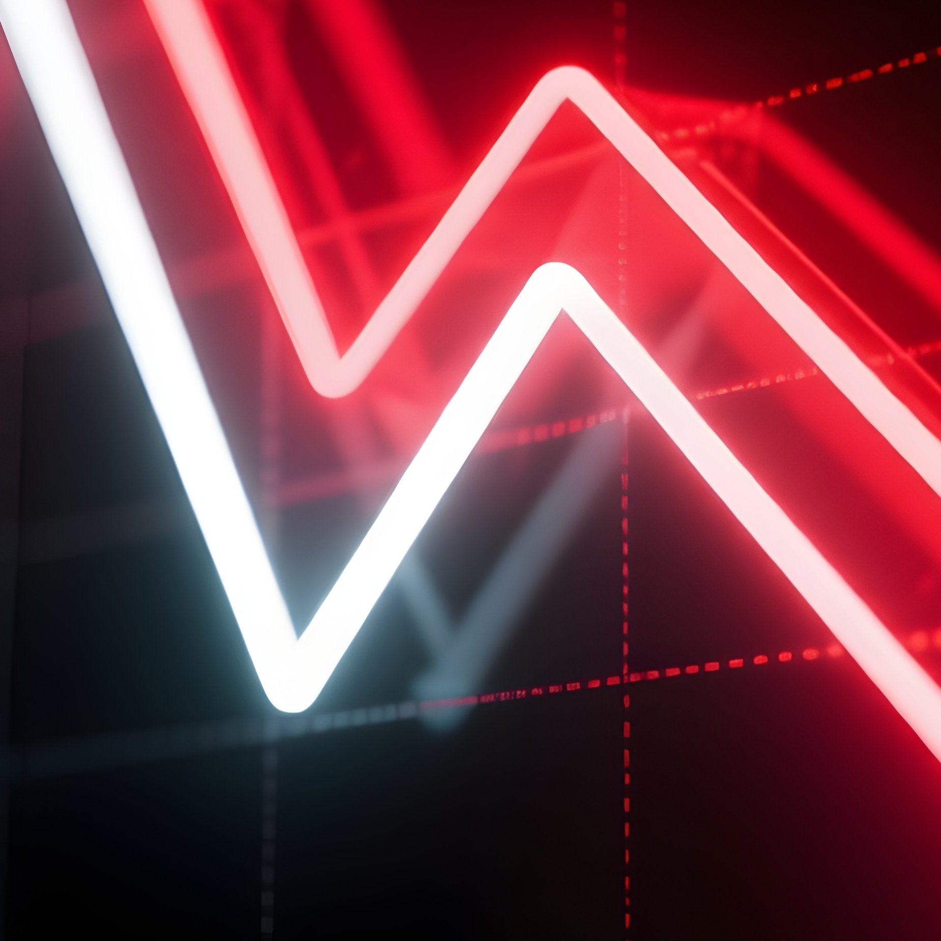 Bearish Market Graph Neon Display - Full Resolution Quality Preview