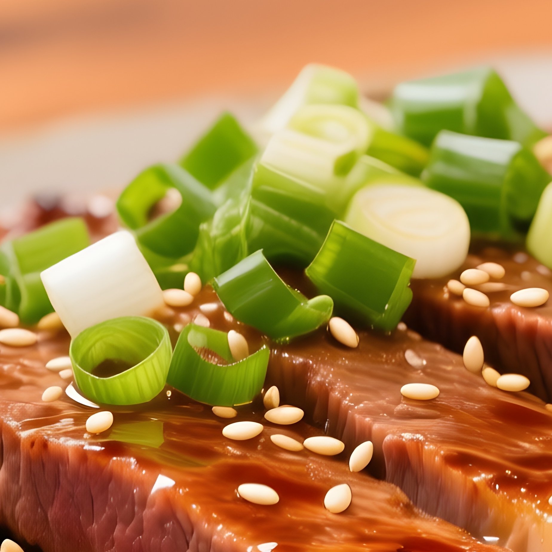 Beef Teriyaki Thinly Sliced Beef Cooked In Sweet Soy Based Sauce - Full Resolution Quality Preview
